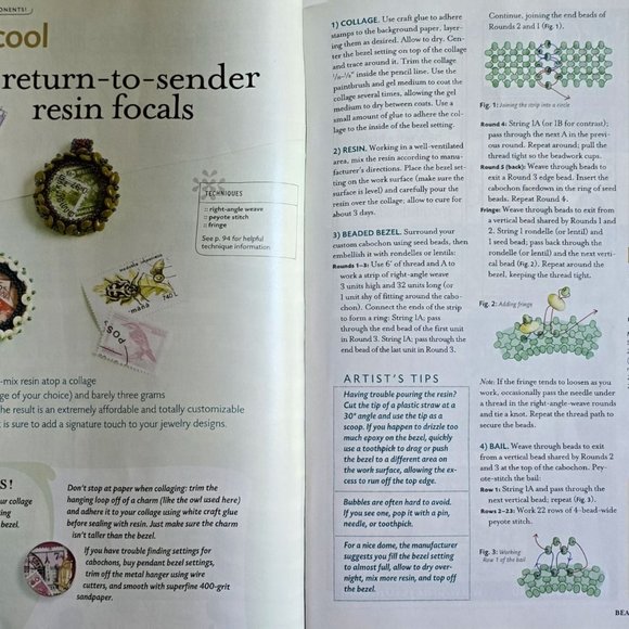 Beadwork Magazine February March 2009 Crystals Galore - Picture 5 of 12
